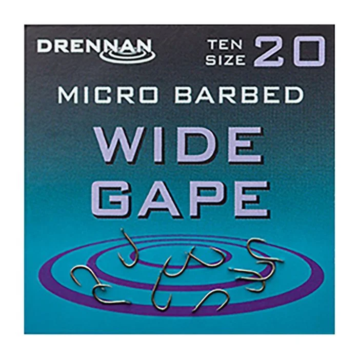 Biztonságos fizetés Drennan Wide Gape Hooks (HSWDGM010-020)