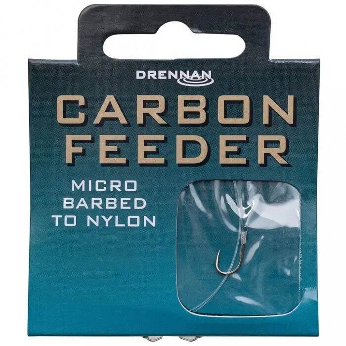 Újdonság Drennan Carbon Feeder Hooks To Nylon 35CM (HNCFDM010-018)