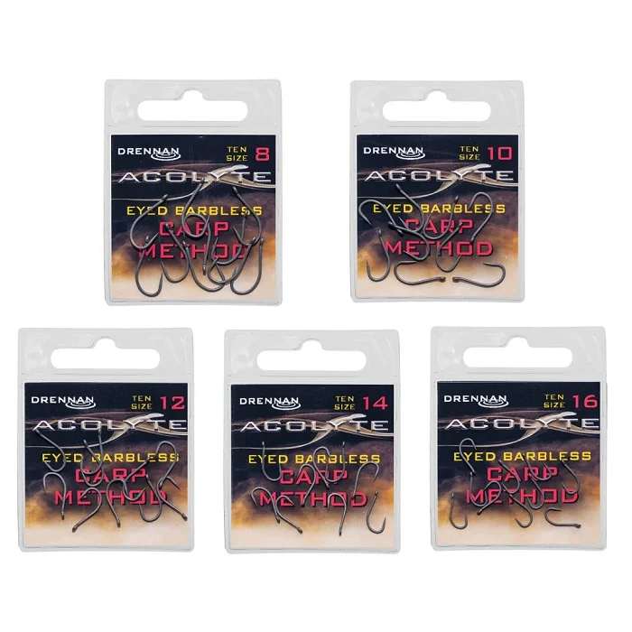 Kiárusítás Drennan Acolyte Carp Method Barbless (HEAC)