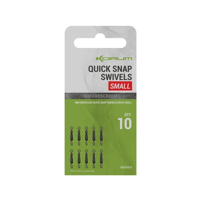 Korum Smokescreen Quick Snap Swivels (K0310372-73) Expressz szállítás