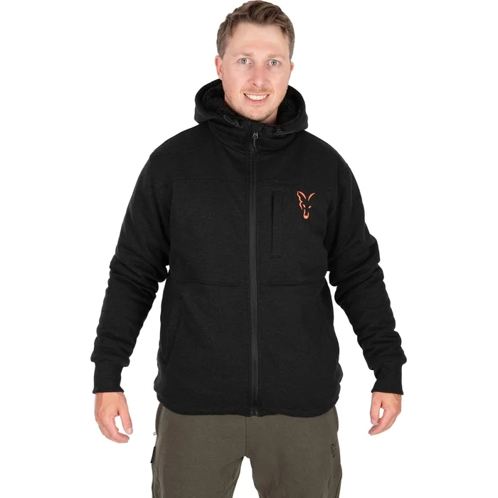 Fox Collection Sherpa Hoody Black/Orange (CCL274-079) Vedd meg online
