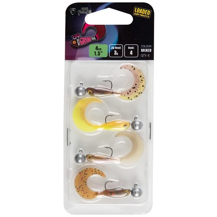 Fox Rage Micro Grub Tail Loaded UV Mixed Colour Pack 4CM/3G (NMC042-059) Olcsóbb