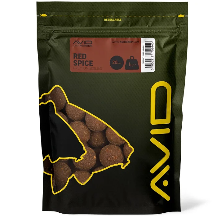 Végkiárusítás Avid Carp Red Spice Boilies 1kg (A0650011-12)