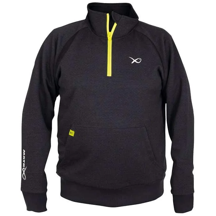 Expressz kézbesítés Matrix Minimal Black Marl 1/4 Zip Sweater (GPR221-226)