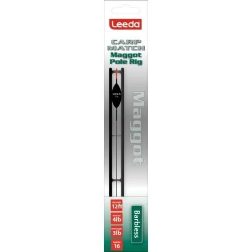 Leeda Carp Match Pre-Tied Pole Rig – Maggot (M1804) Biztonságos vásárlás