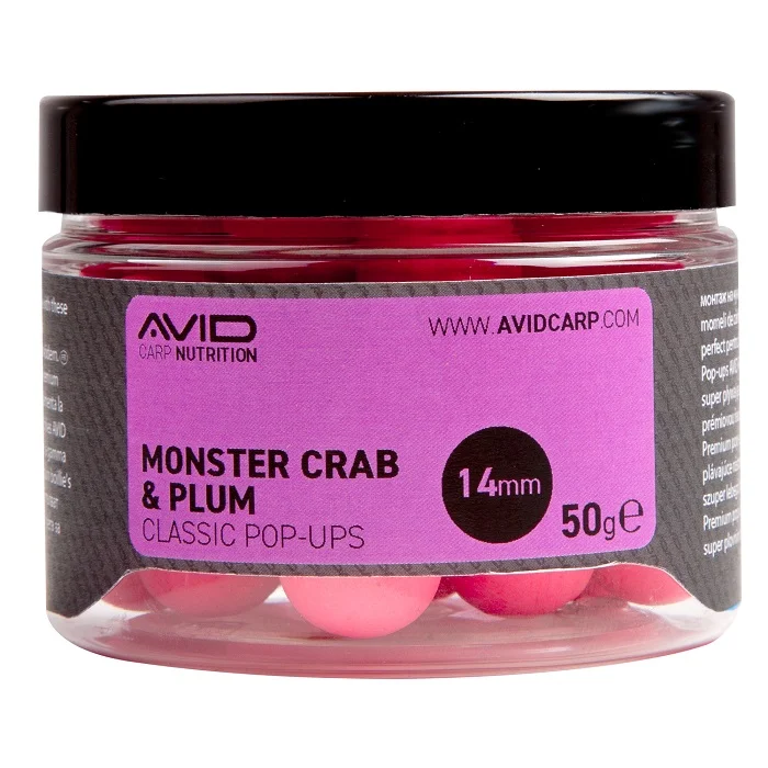 Avid Carp Monster Crab & Plum Pop-Ups 14mm (A0650025) Biztonságos fizetés