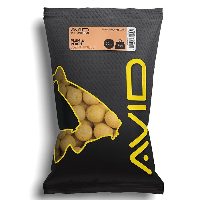 Avid Carp Plum & Peach Boilies 1kg 20mm (A0650030) Azonnal elérhető