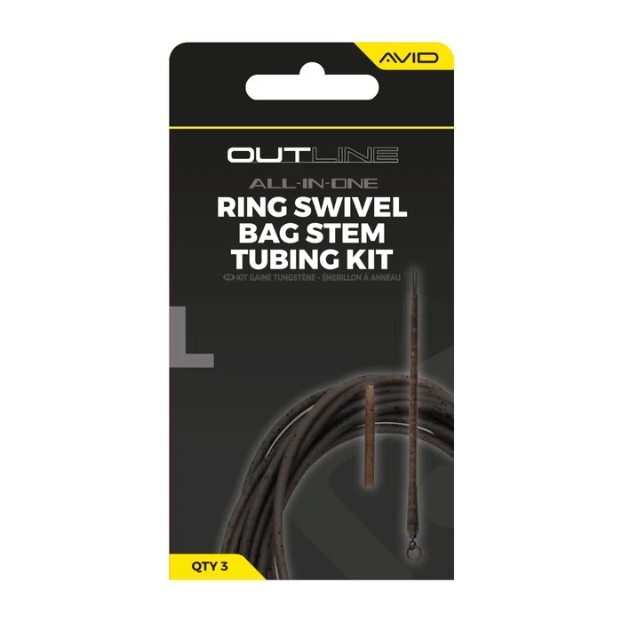 Akciós ár Avid Carp Outline Tungsten Ring Swivel Bag Stem Tubing Kit (A0640150)