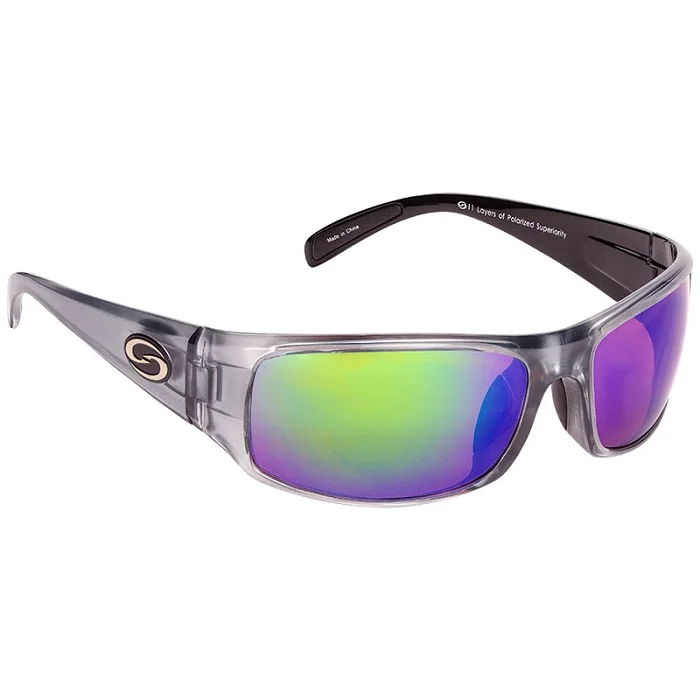 Legjobb ár Strike King S11 Optics Okeechobee Shiny Clear Gray Metallic Sunglasses (SG-S11582)