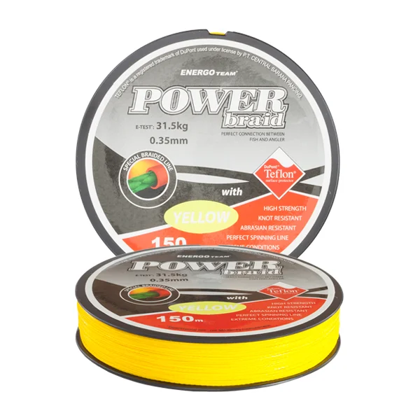 Szuper akció Energo Team POWER BRAID TEFLON 0,20MM SÁRGA fonott zsinór