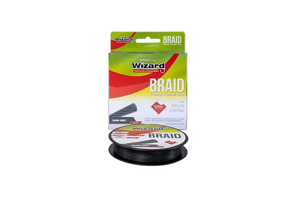 WIZARD BRAID SÖTÉTSZÜRKE FONOTT ZSINÓR 0,08 135M 7,75KG Expressz szállítás
