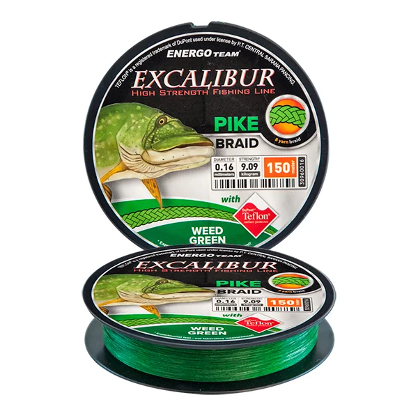 EXCALIBUR PIKE 8YARN BRAID 150M 0,20MM GREEN fonott zsinór Szuper ajánlat
