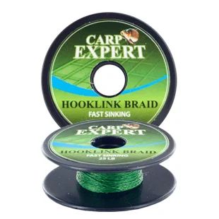 Carp Expert FAST SINKING 25LBS MOSS GREEN 10M fonott előke zsinór Legkelendőbb