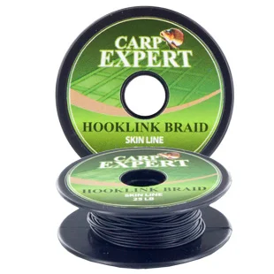 Carp Expert SKIN LINE 25LBS PITCH BLACK 10M fonott előke zsinór Gyors kiszállítás