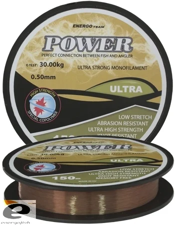 Újdonság ENERGO TEAM ULTRA POWER monofil zsinór 0,12 MM 150M