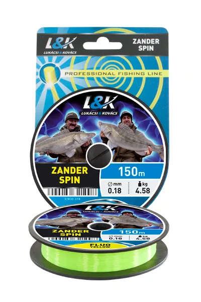 Kihagyhatatlan ajánlat L&K ZANDER SPIN FLUO SÁRGA monofil zsinór 150M 0,18MM