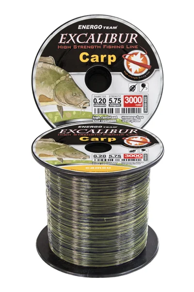 Biztonságos fizetés EXCALIBUR CARP CAMOU monofil zsinór 3000M 0,22MM