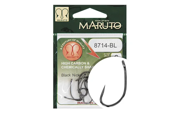 MARUTO HOROG 8714BL CARP HOOKS HC T.D.E.5° BARBLESS BLACK NICKEL 10 Különleges ajánlat