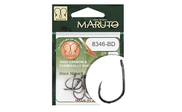 MARUTO HOROG 8346BD CARP HOOKS BARBED FORGED T.D.E.10° HC BLACK NICKEL 6 Biztonságos vásárlás
