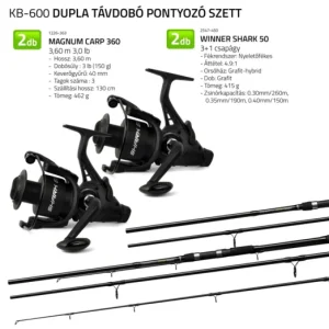 NEVIS Dupla távdobó pontyozó szett Azonnali szállítás
