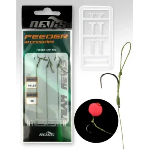 Csak ma NEVIS Feeder fonott előke 6-os, forgóval 3db/cs