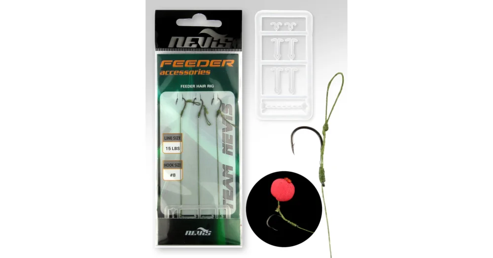Csak ma NEVIS Feeder fonott előke 6-os, forgóval 3db/cs