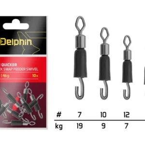 Akciós ár DELPHIN FDR Quicker Csavarodás mentes gyors forgókapocs 10db 12/7kg