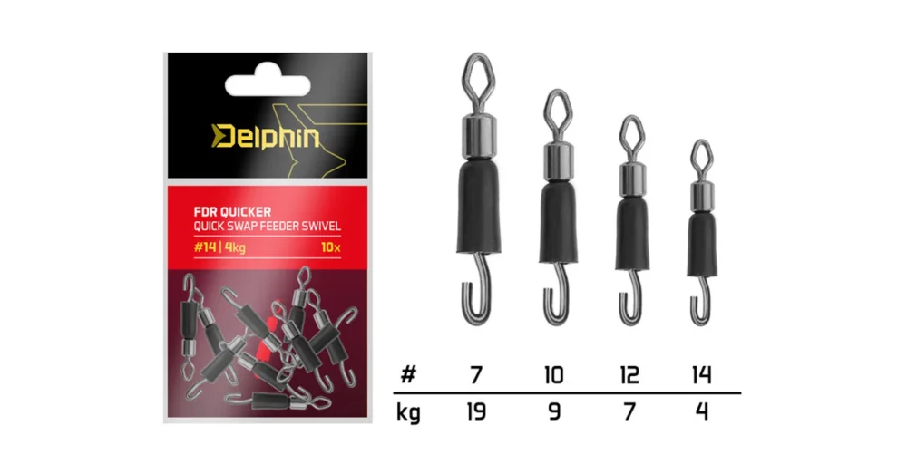 Akciós ár DELPHIN FDR Quicker Csavarodás mentes gyors forgókapocs 10db 12/7kg