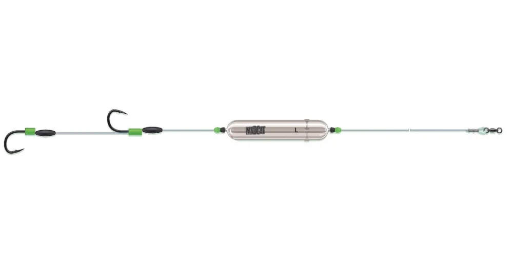 Biztonságos fizetés MADCAT Adjusta Profi River Rig Worm&Squid 180cm/1.00MM/ 6/0 harcsázó előkötött szerelék