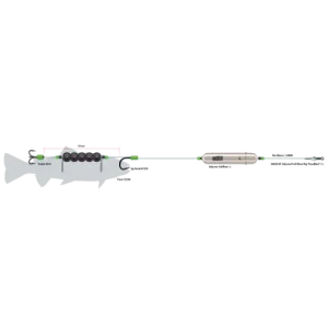 MADCAT Adjusta Profi River Rig Deadbait 180cm/1.00mm/ 2/0+8/0 harcsázó előkötött szerelék Kiárusítás