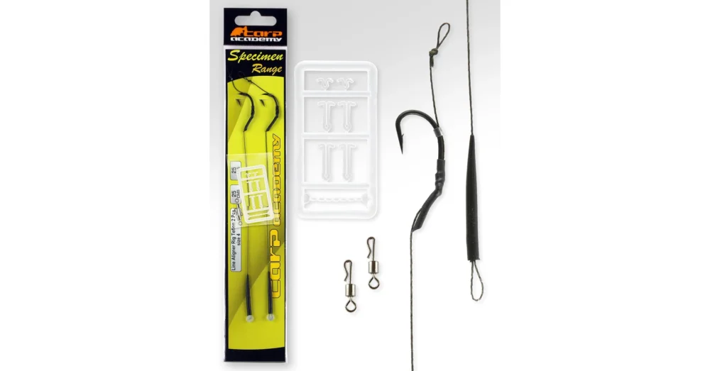 CARP ACADEMY Line Aliger Rig Teflon 2db/cs 6-os méret előkötött pontyozó horog Gyors szállítás