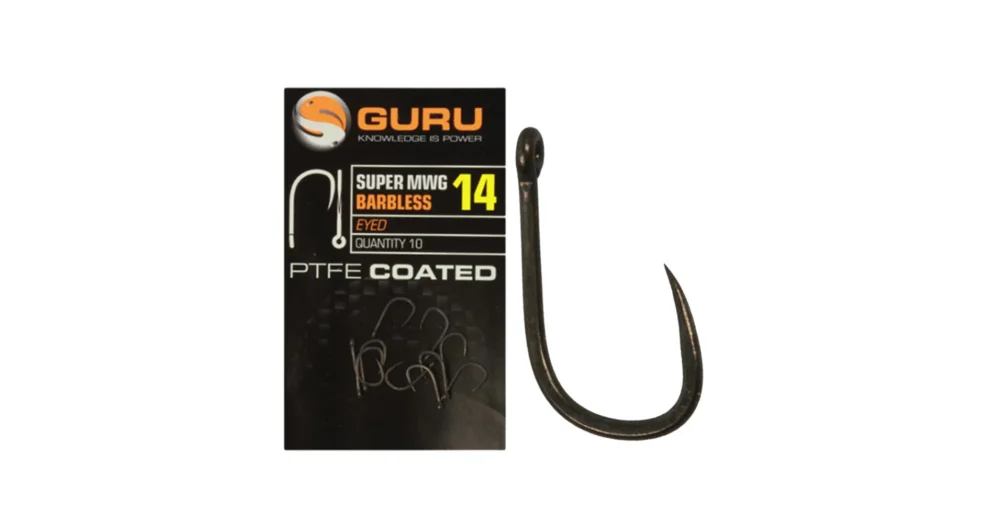 Olcsó GURU Super MWG Hook Size 12 Barbless/Eyed szakáll nélküli horog