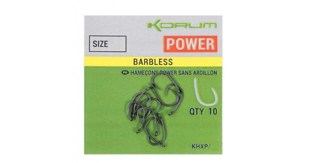 Azonnal elérhető KORUM XPERT POWER Barbless horog 10-es