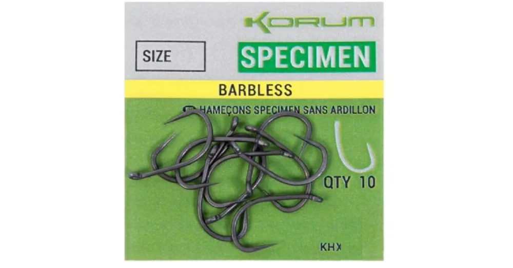 Utolsó esély KORUM XPERT SPECIMEN Barbless horog 8-as