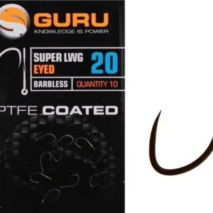 Alacsony ár GURU Super LWG Hook Size 12 Barbless/Eyed szakáll nélküli horog