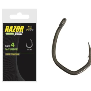 Biztonságos fizetés CARP SPIRIT Razor V-Curve Barbed S8 bojlis horog