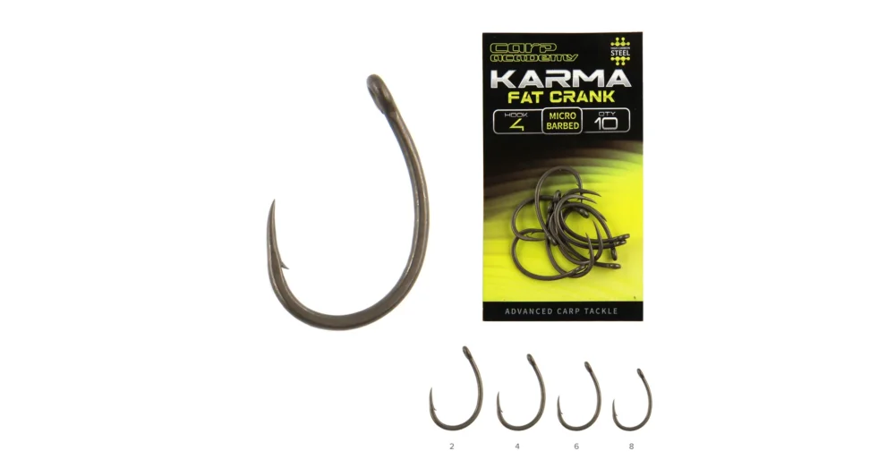 CARP ACADEMY KARMA Fat Crank 2-es pontyozó horog Prémium