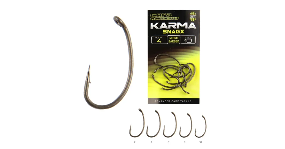 CARP ACADEMY KARMA SnagX 2-es pontyozó horog Biztonságos fizetés