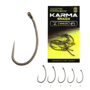 CARP ACADEMY KARMA SnagX 4-es szakáll nélküli pontyozó horog Biztonságos vásárlás