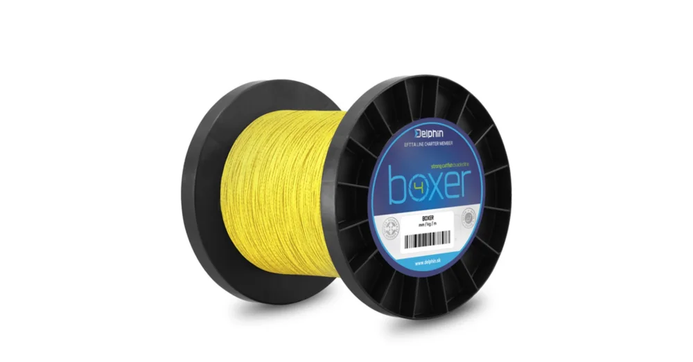 Ne maradj le DELPHIN BOXER 4 fluo sárga 0,60mm/52,6kg/1100m harcsázó fonott zsinór