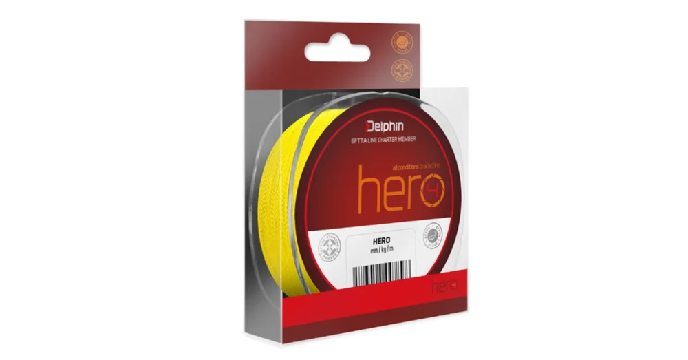 DELPHIN HERO 4 fluo sárga 0,30mm/20,4kg/117m fonott zsinór Prémium