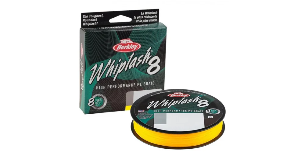 BERKLEY WHIPLASH 8X Yellow 150m/0,10mm fonott zsínór Expressz szállítás
