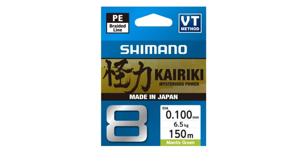 SHIMANO Kairiki 8 150m 0.10mm 6.5kg M Green fonott zsínór Különleges ajánlat