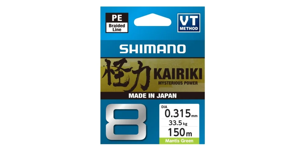 Utolsó esély SHIMANO Kairiki 8 150m 0.315mm 33,5kg M Green fonott zsínór