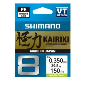 Kihagyhatatlan ajánlat SHIMANO Kairiki 8 150m 0.35mm 39,5kg M Green fonott zsínór