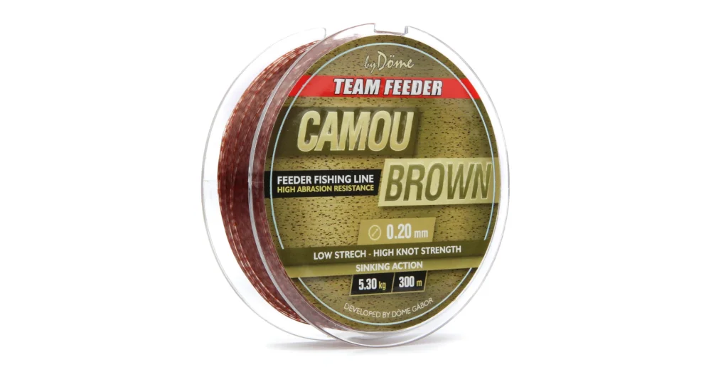 BY DÖME TEAM FEEDER Camou Brown 300m/0.25mm feeder zsínór Alacsony ár