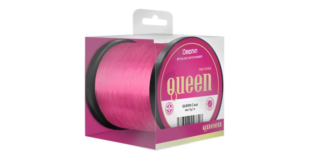 DELPHIN QUEEN Carp Rózsaszín Monofil zsínór 0,35mm/9,1kg/1100m Gyors szállítás
