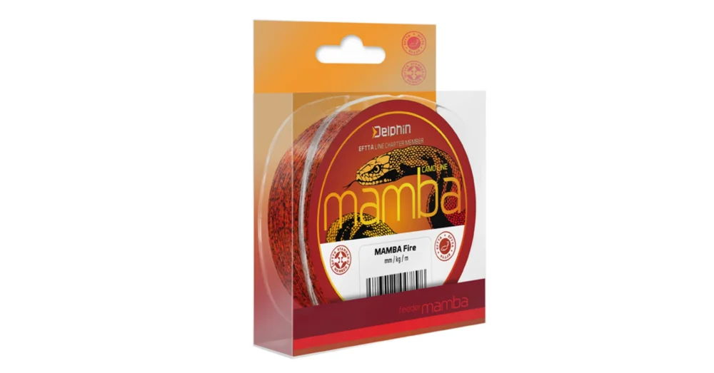 DELPHIN MAMBA Feeder Fire 0,18mm/2,9kg/200m pontyozó zsinór Újdonság