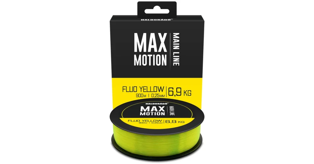 Olcsó HALDORÁDÓ MAX MOTION Fluo Yellow 0,25mm/900m/6,9kg monofil zsínór