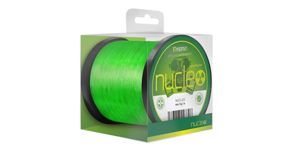 Vásárlói kedvenc DELPHIN NUCLEO fluo zöld 0,25mm/5,4kg/1200m pontyozó zsinór